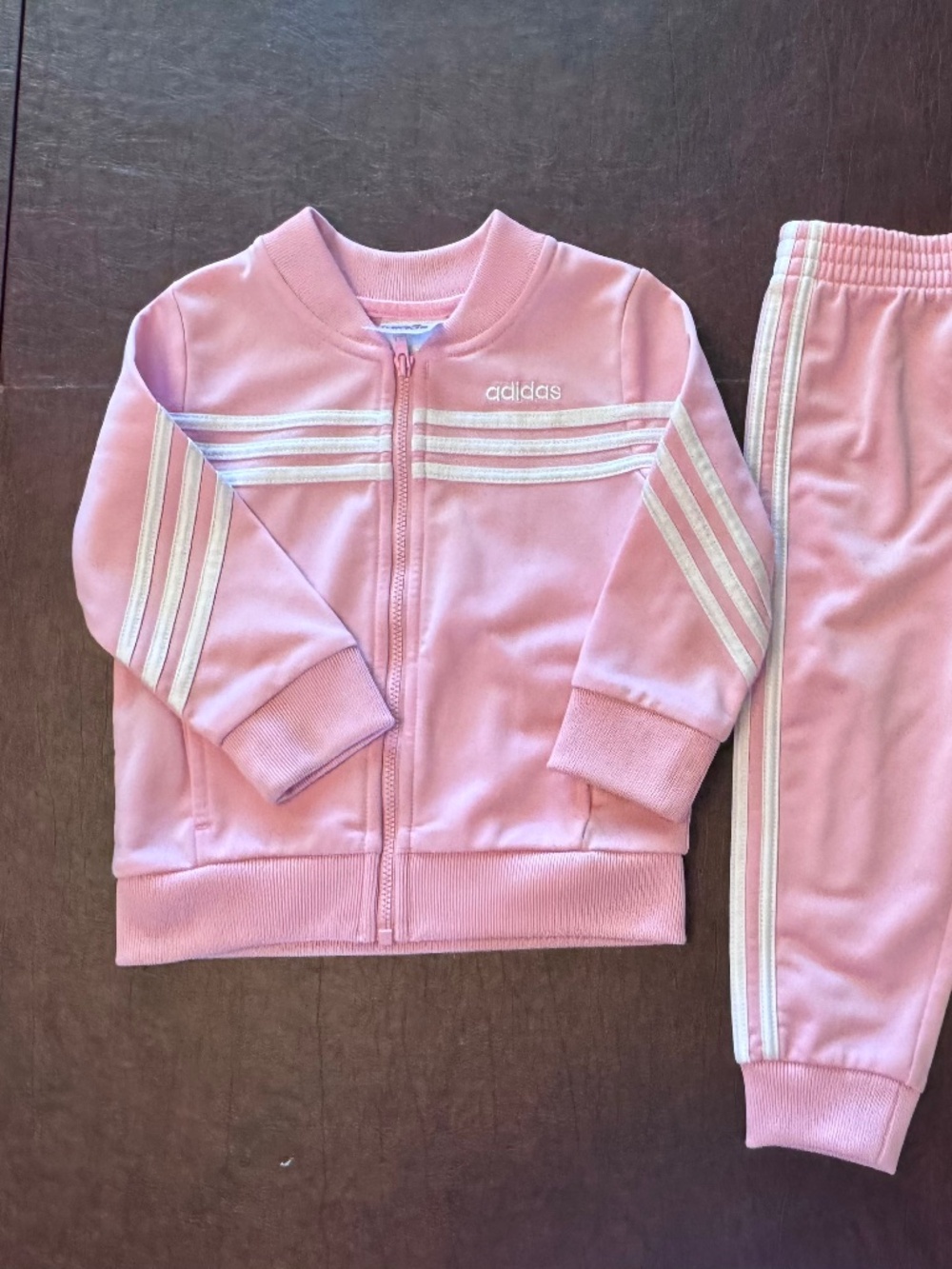 Pink Adidas Tracksuit 18 months